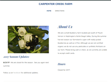 Tablet Screenshot of carpentercreekfarm.us